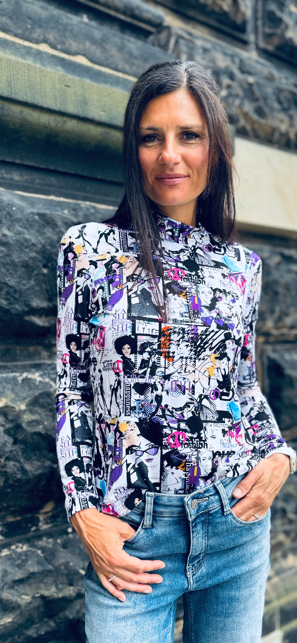 Blickfang Shirt Fashion People mit Stehkragen