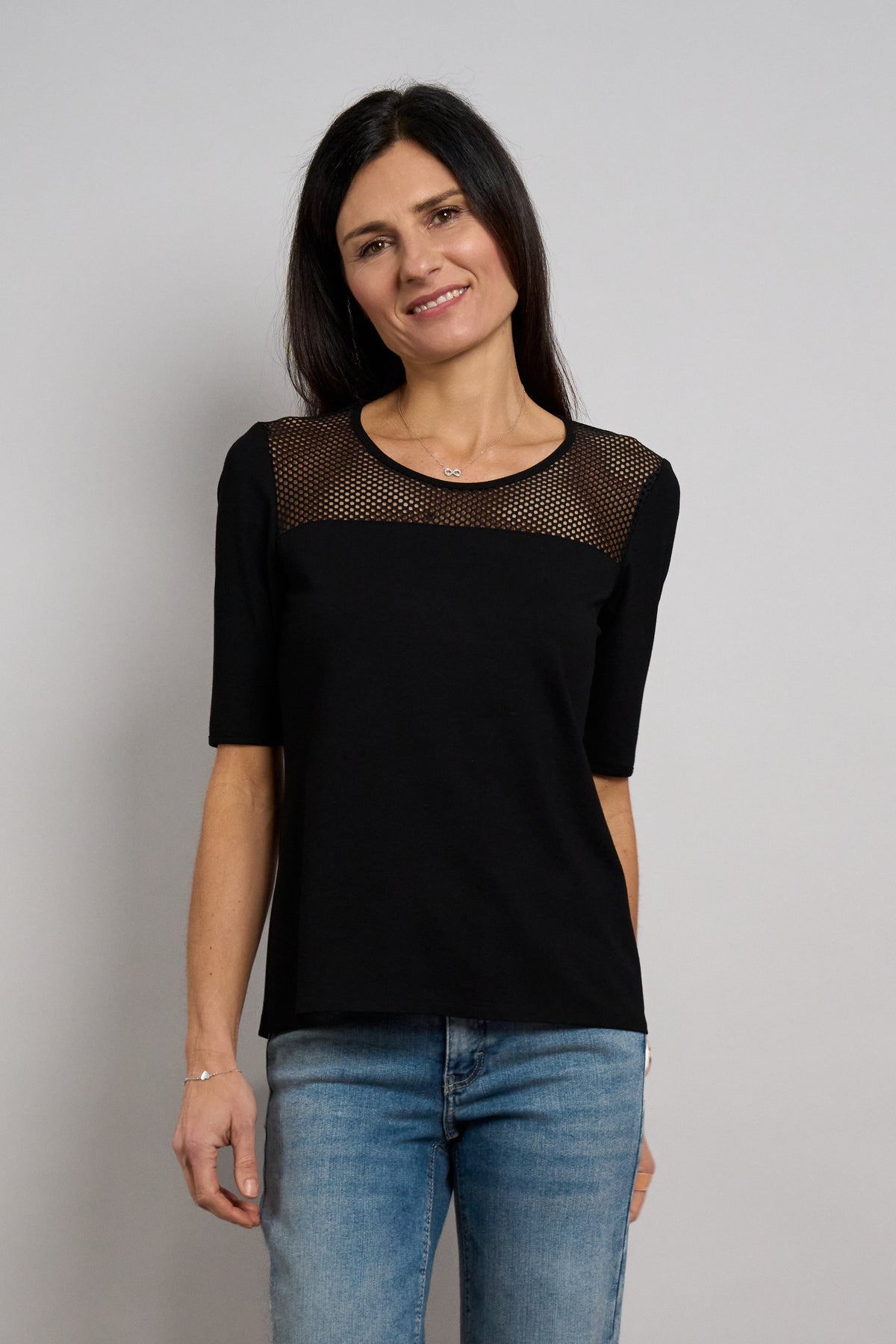 
                  
                    Seidel Shirt mit Netzeinsatz schwarz
                  
                