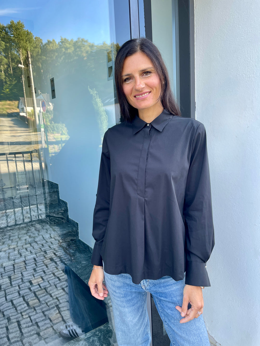 Blickfang Bluse schwarz
