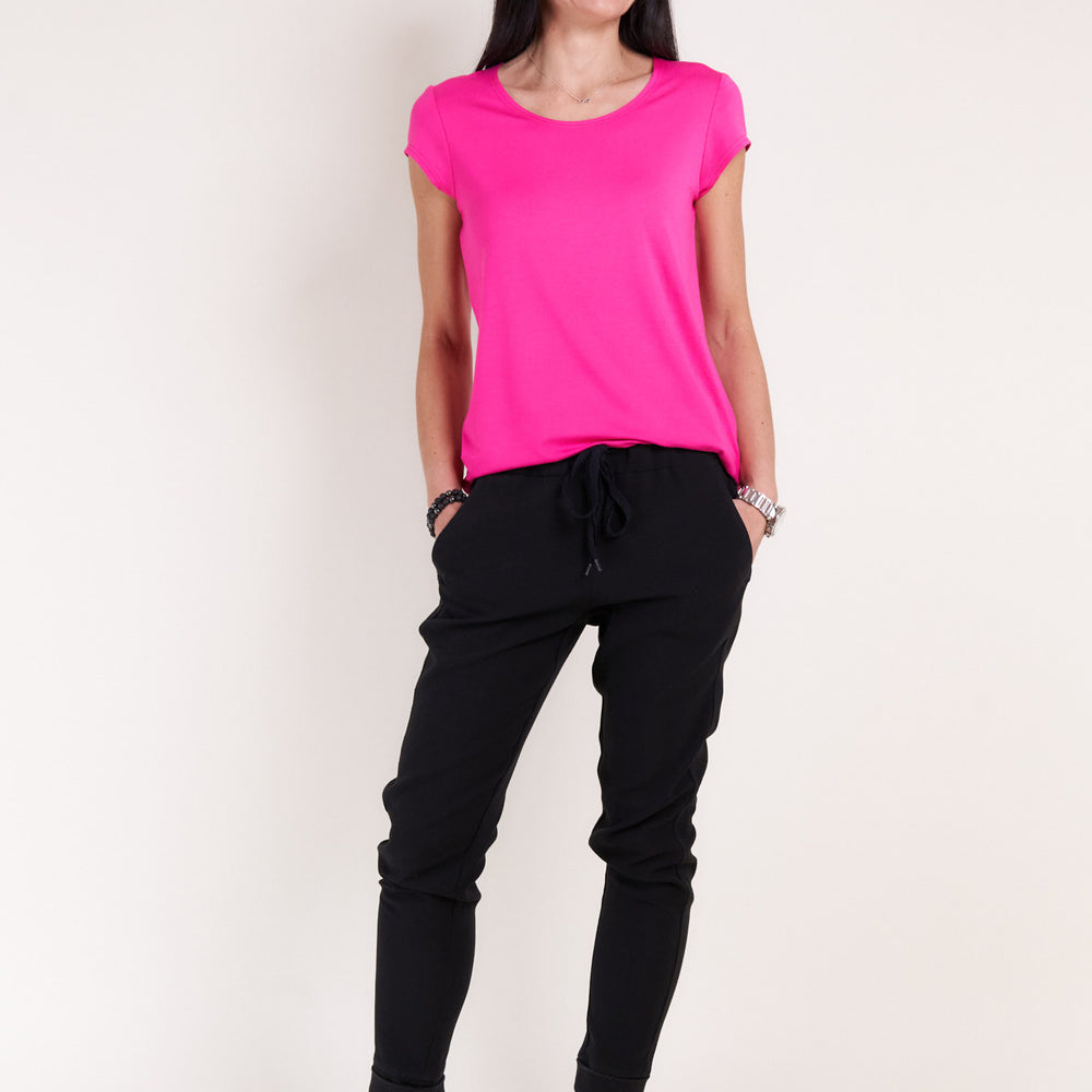 
                  
                    Seidel Basic T-Shirt mit Kappenarm und Rundhals in Pink
                  
                