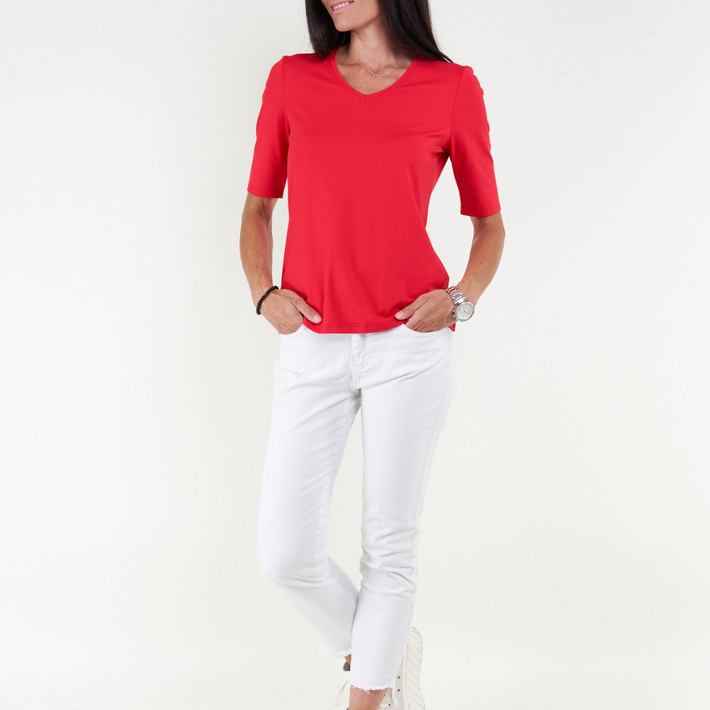 
                  
                    Seidel Basic T-Shirt mit Halbarm und V-Ausschnitt Rot
                  
                
