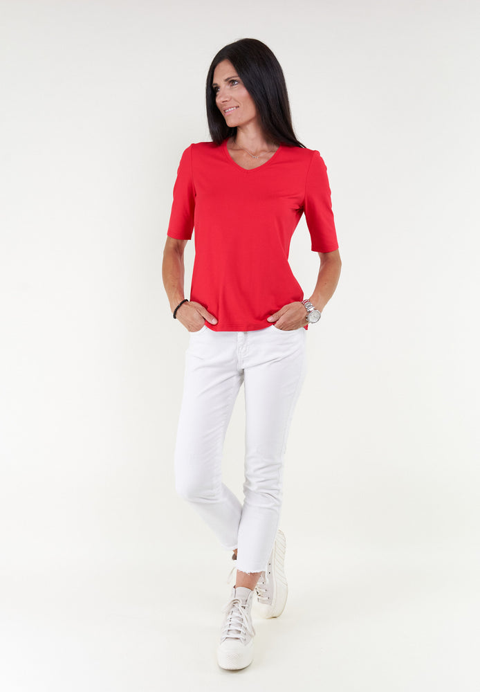 
                  
                    Seidel Basic T-Shirt mit Halbarm und V-Ausschnitt Rot
                  
                
