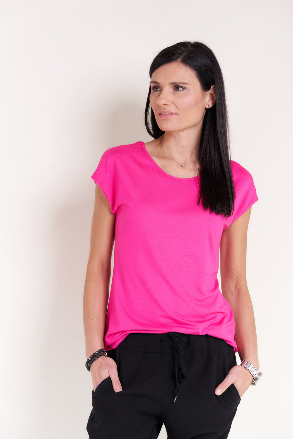 Seidel Basic Viskose  2-in-1 Shirt Pink